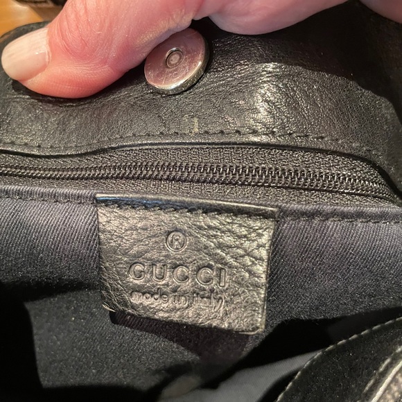 VINTAGE Gucci Black Denim Bag - Picture 6 of 6